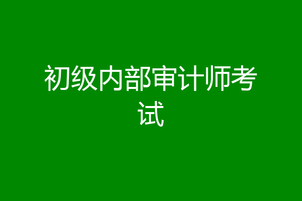初级内部审计师考试