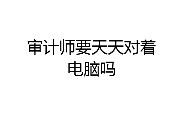 审计师要天天对着电脑吗