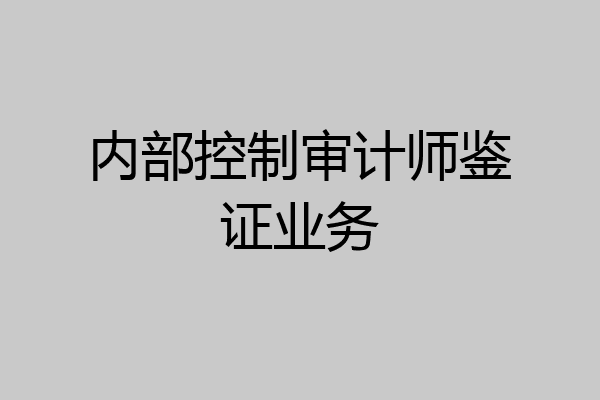 内部控制审计师鉴证业务