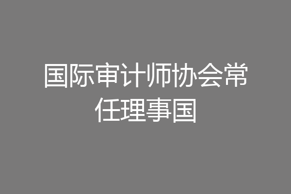 国际审计师协会常任理事国