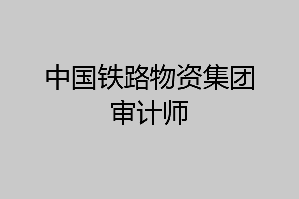 中国铁路物资集团审计师