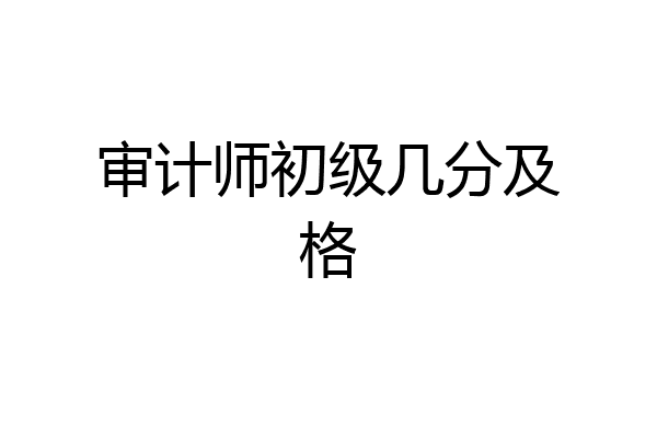 审计师初级几分及格
