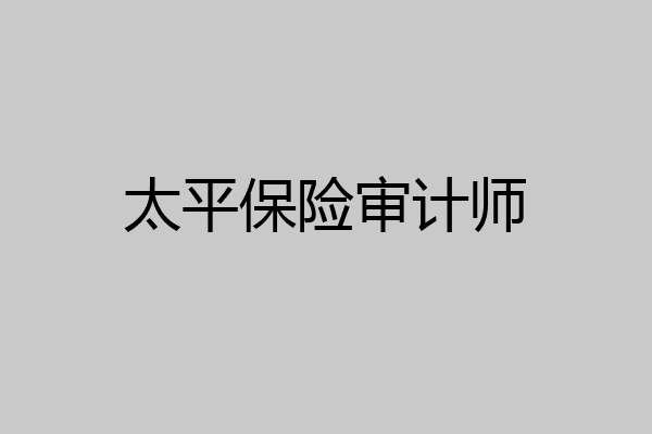 太平保险审计师