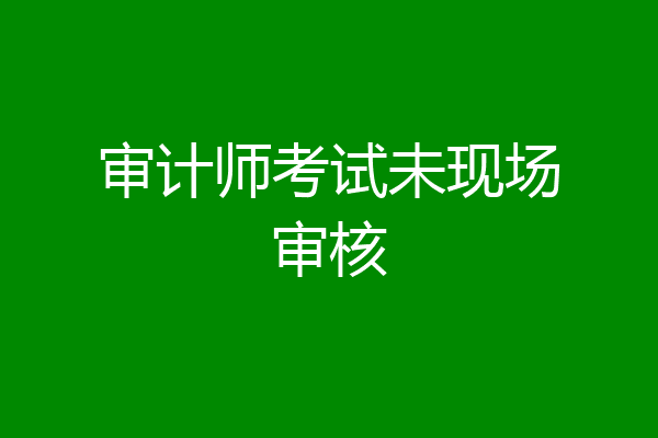 审计师考试未现场审核