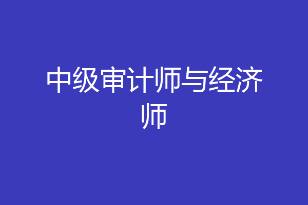 中级审计师与经济师