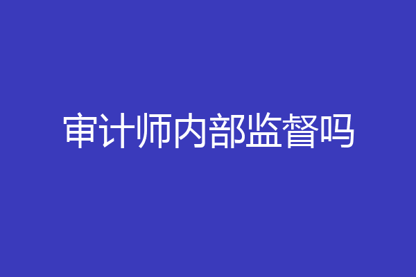 审计师内部监督吗