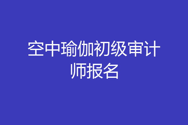 空中瑜伽初级审计师报名