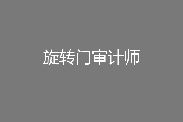 旋转门审计师