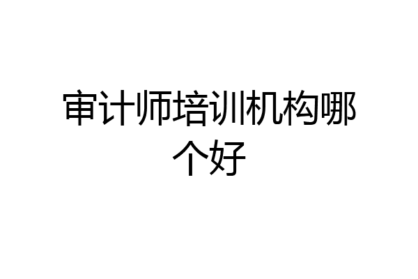 审计师培训机构哪个好