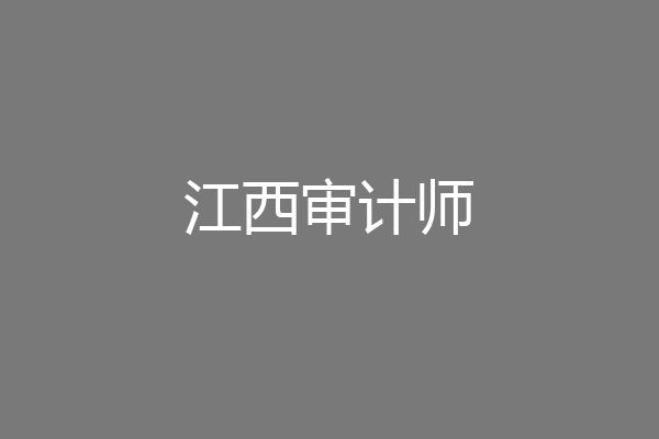 江西审计师