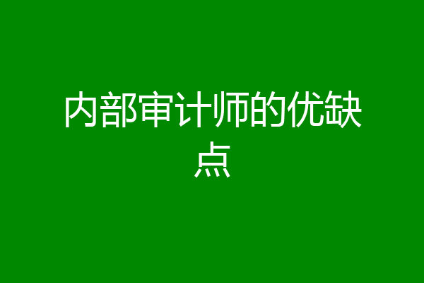 内部审计师的优缺点