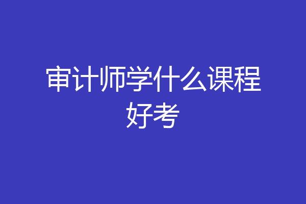 审计师学什么课程好考
