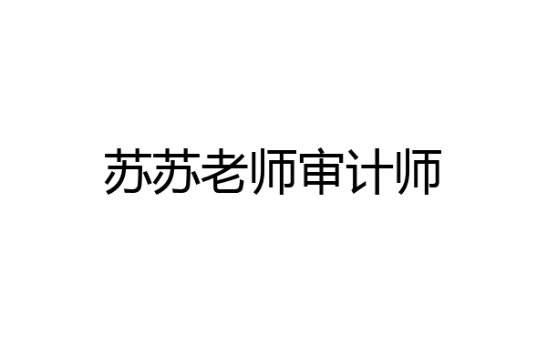 苏苏老师审计师