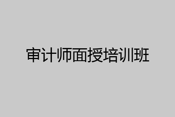 审计师面授培训班