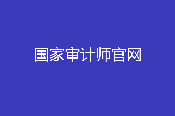 国家审计师官网