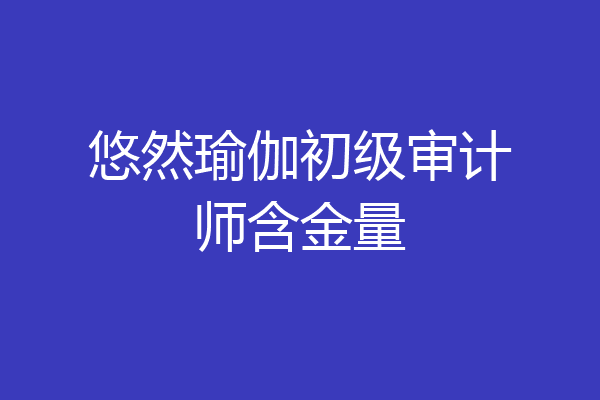 悠然瑜伽初级审计师含金量
