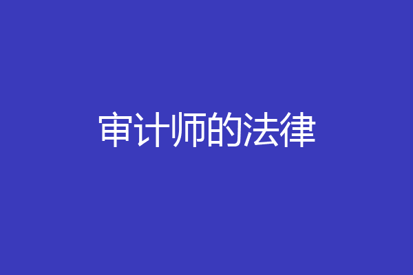 审计师的法律