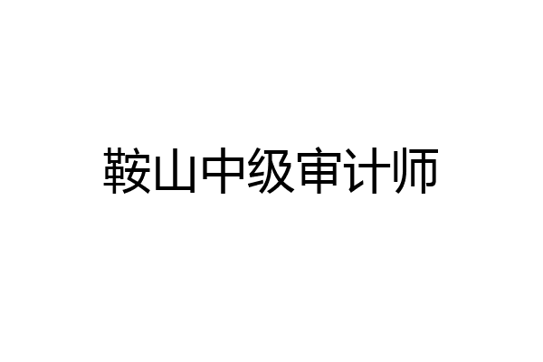 鞍山中级审计师