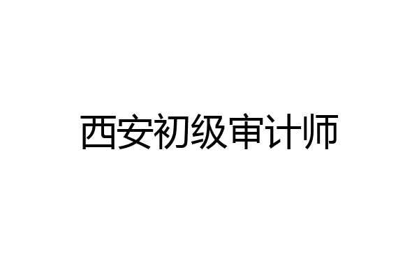 西安初级审计师