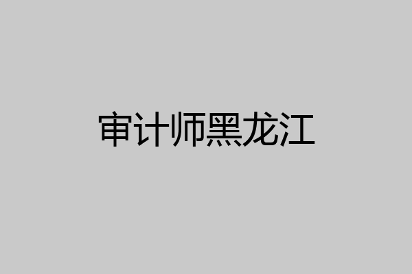 审计师黑龙江