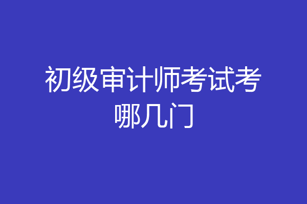 初级审计师考试考哪几门
