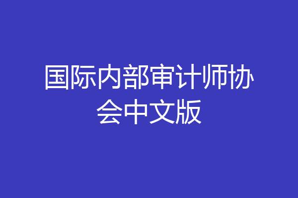 国际内部审计师协会中文版