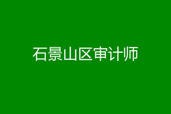 石景山区审计师