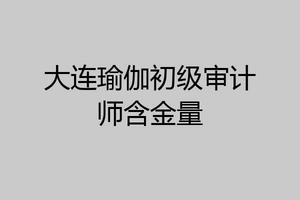 大连瑜伽初级审计师含金量