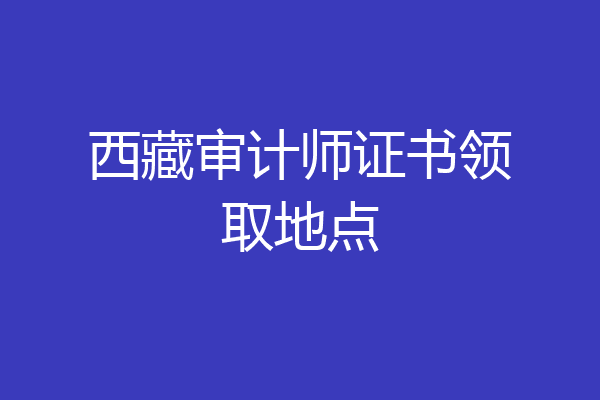 西藏审计师证书领取地点
