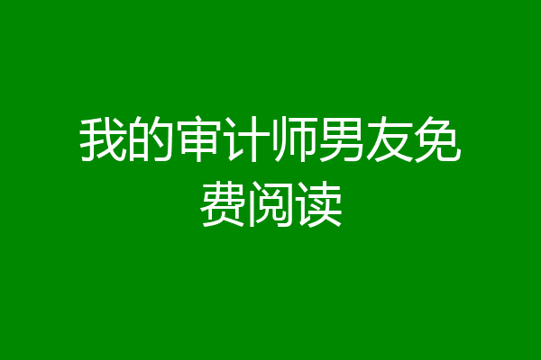 我的审计师男友免费阅读