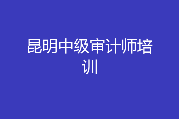 昆明中级审计师培训