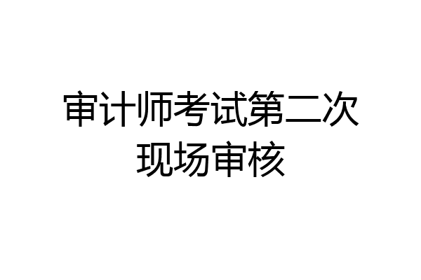 审计师考试第二次现场审核