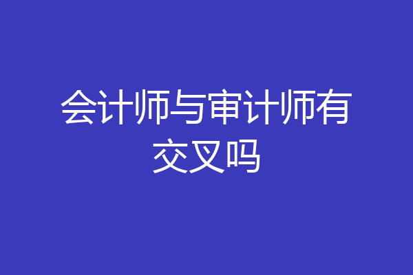 会计师与审计师有交叉吗