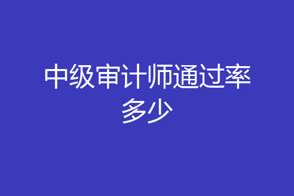 中级审计师通过率多少
