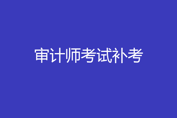 审计师考试补考