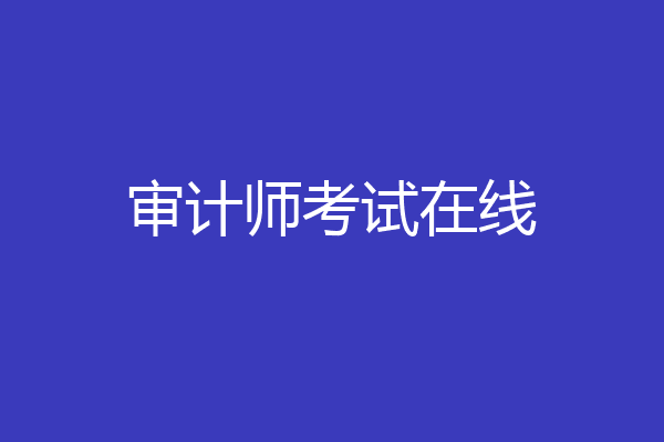 审计师考试在线