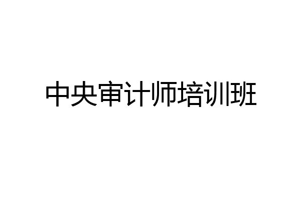 中央审计师培训班