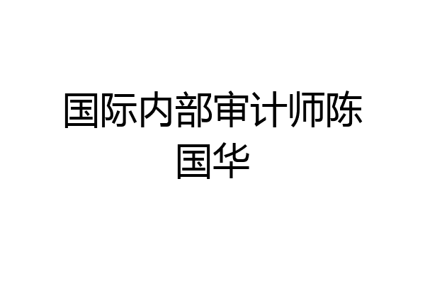 国际内部审计师陈国华