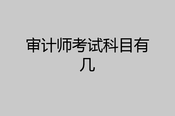 审计师考试科目有几