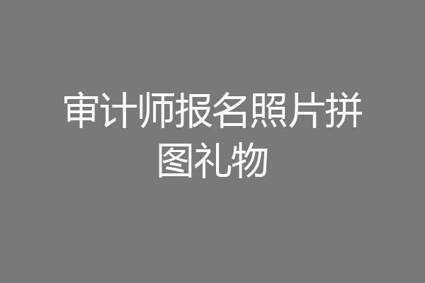 审计师报名照片拼图礼物