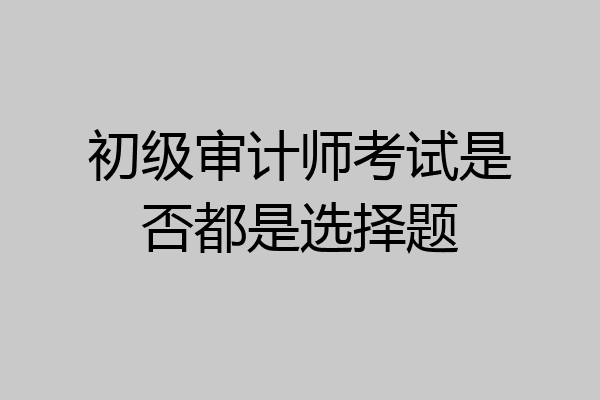 初级审计师考试是否都是选择题