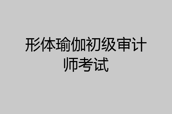 形体瑜伽初级审计师考试