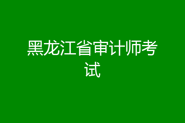 黑龙江省审计师考试