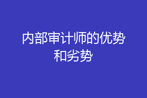 内部审计师的优势和劣势
