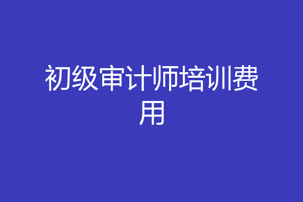 初级审计师培训费用