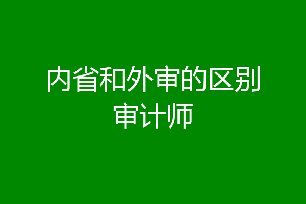 内省和外审的区别审计师