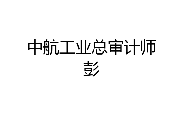 中航工业总审计师彭