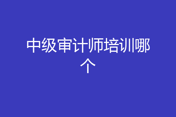 中级审计师培训哪个