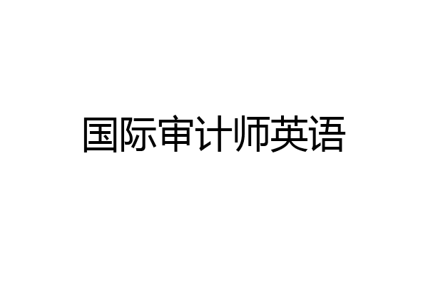 国际审计师英语