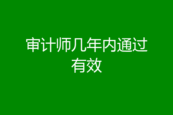 审计师几年内通过有效